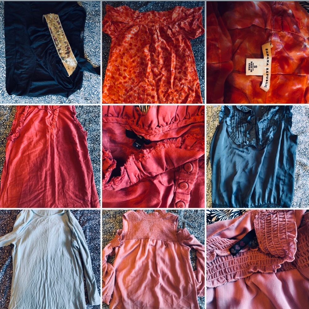Women’s tops/ blouses lot, size small, 13 pieces!!